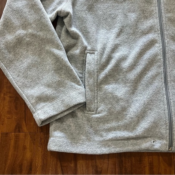 Carolyn Taylor Gray Zip-Up Fleece Jacket size medium - Picture 2 of 8